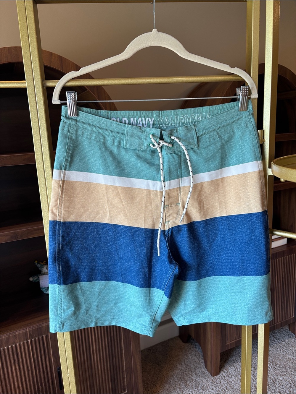 Old Navy Men's Striped Swim Shorts